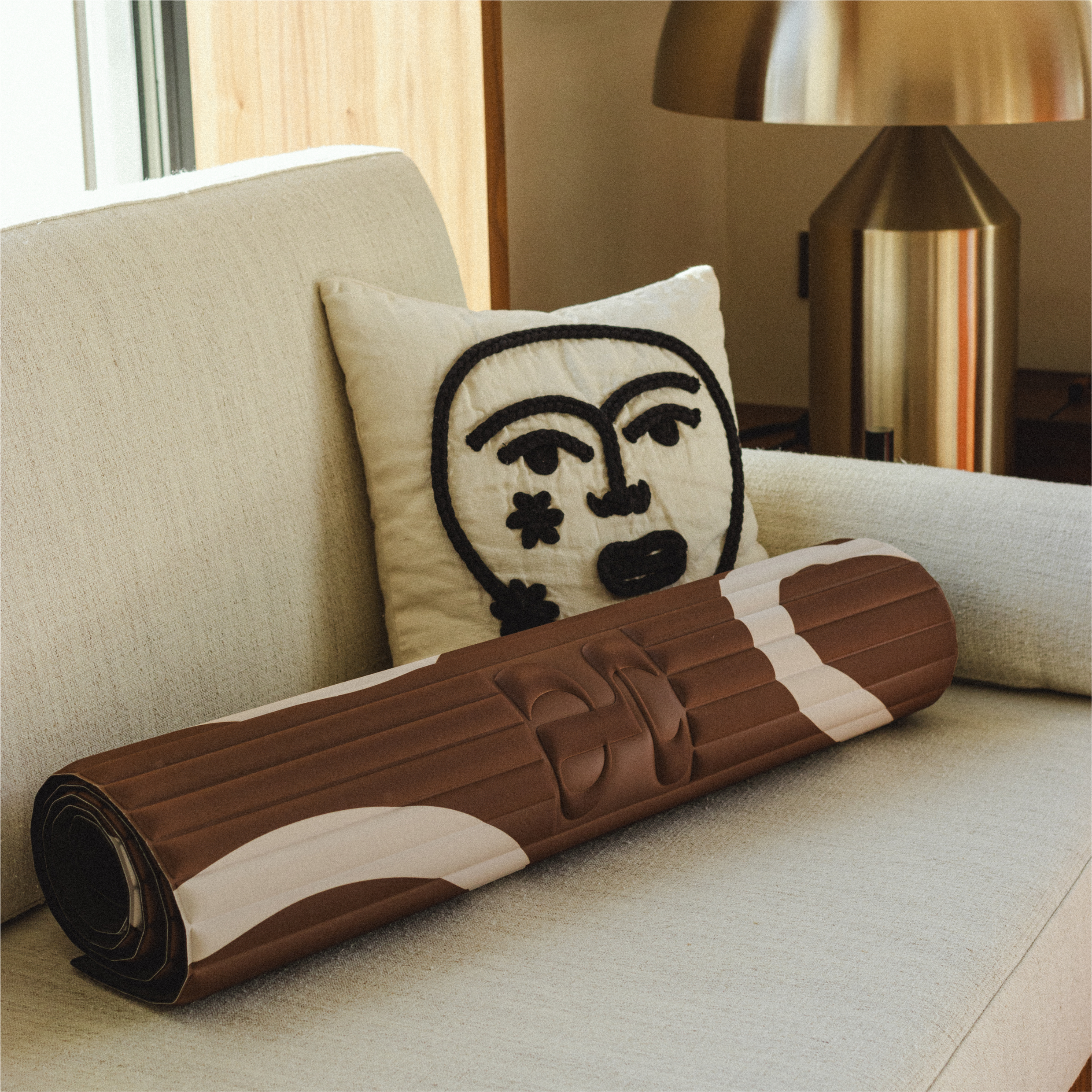 Tapis de yoga pilates Archy - Imprimé Bari Choco