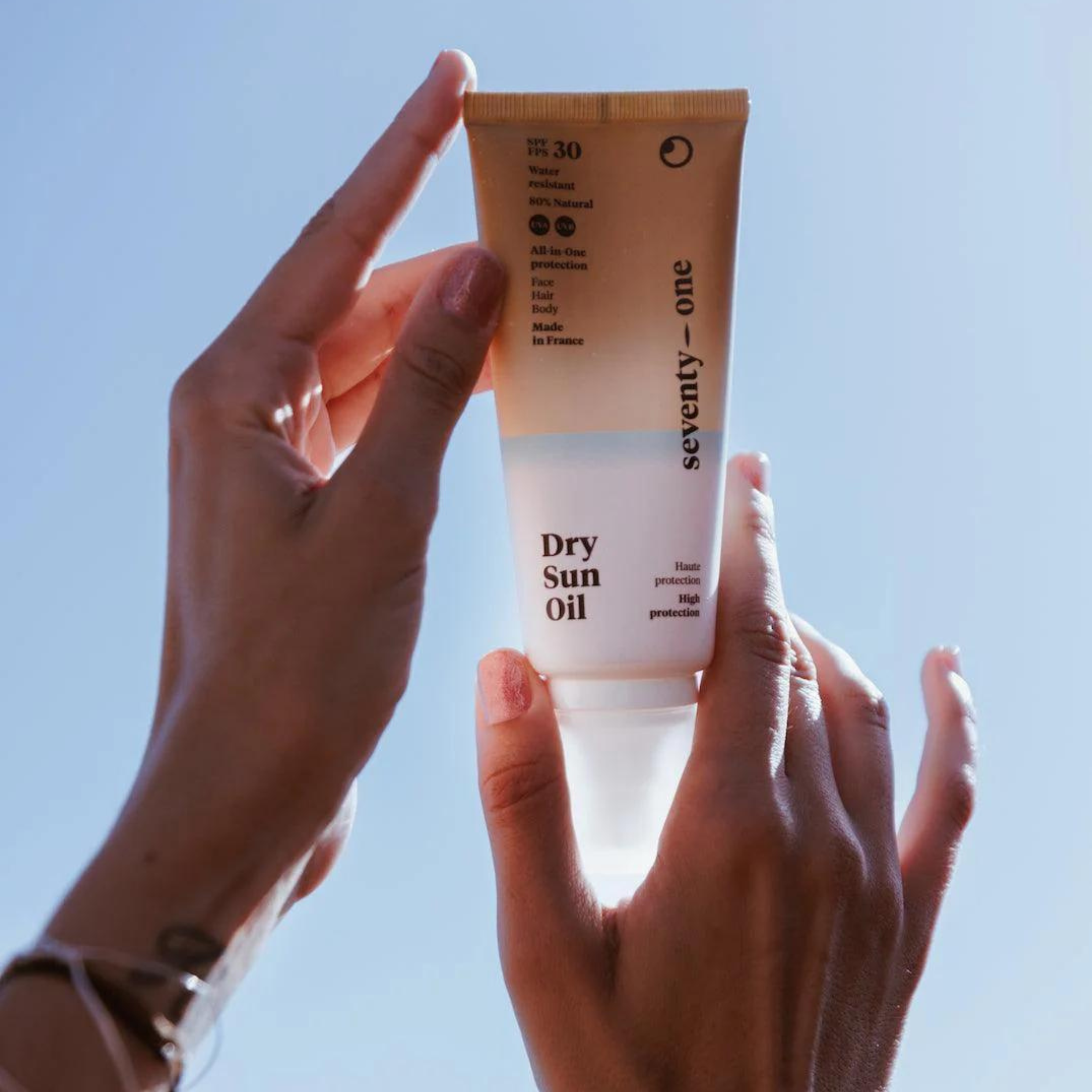 Huile solaire naturelle visage et corps SPF30