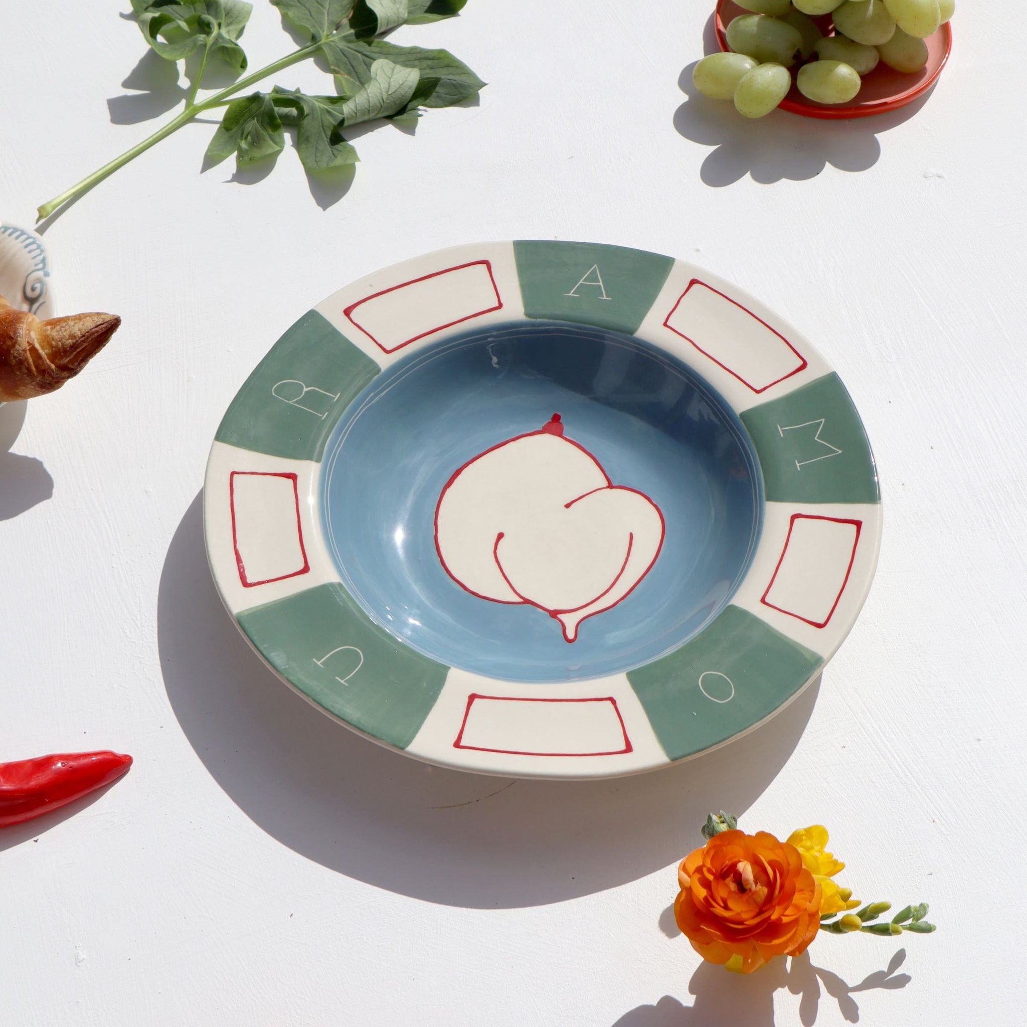 Assiette "amour blue"