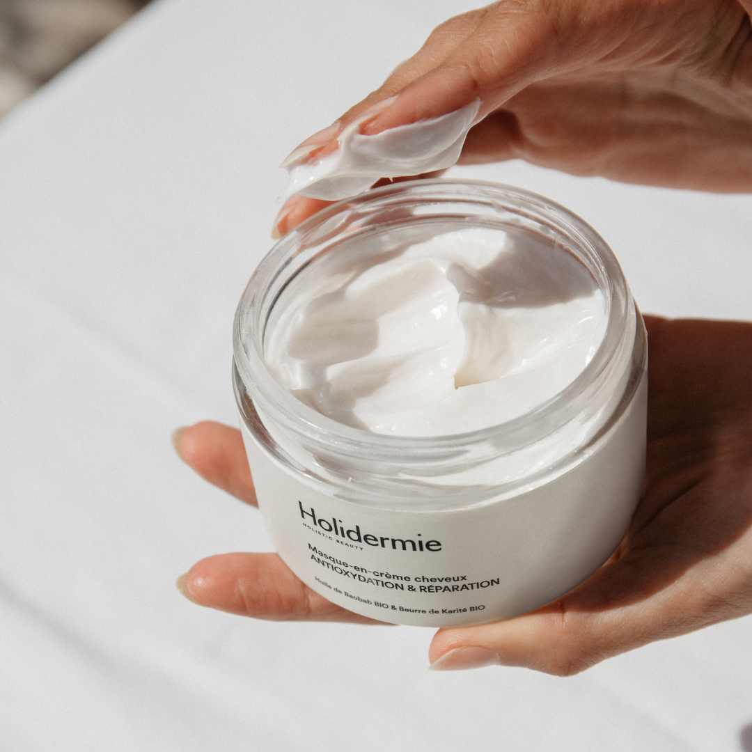 Soin cheveux antioxydant et réparateur pour cheveux secs et sensibilisés Holidermie