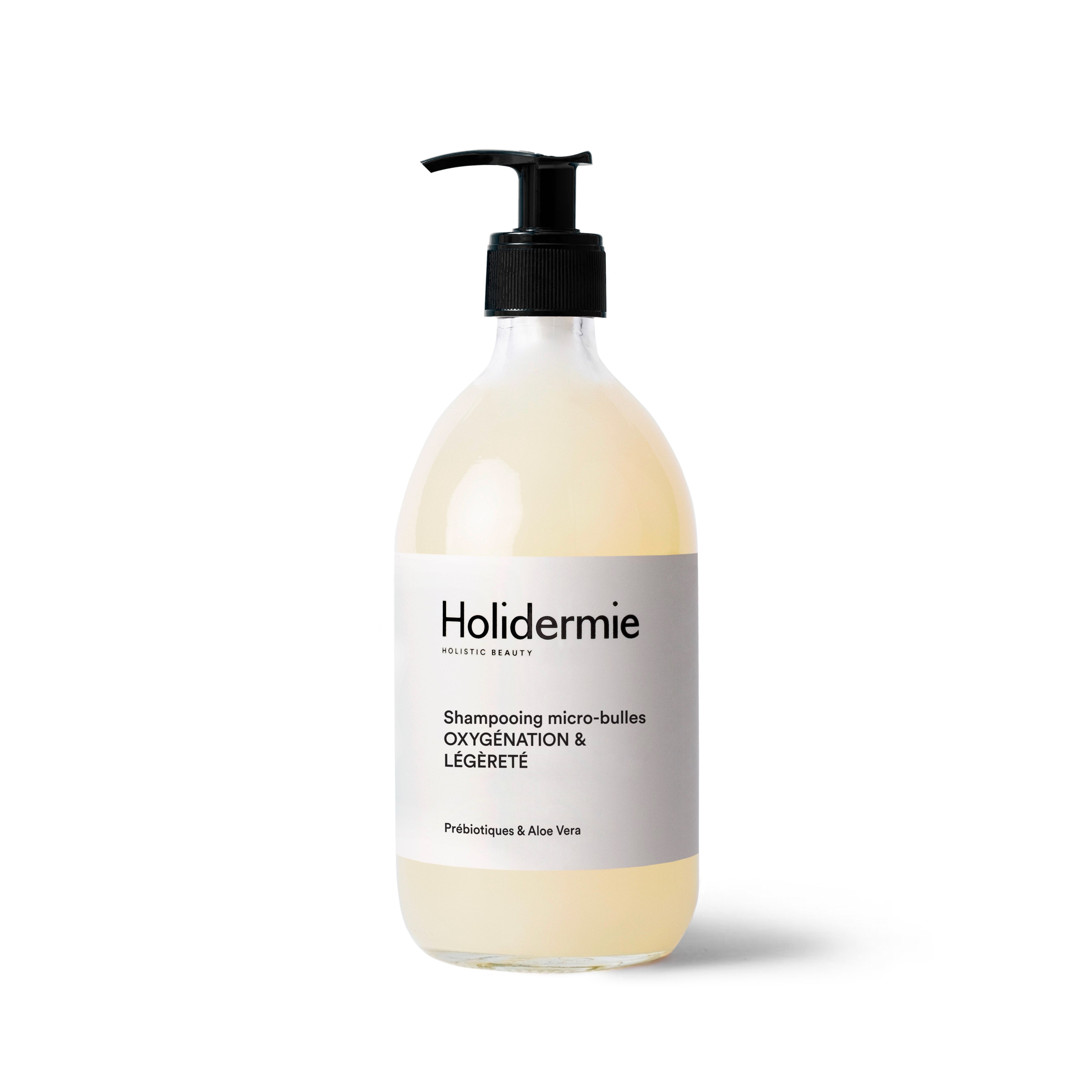 Shampooing micro-bulles à l’aloe vera et inuline pour cuir chevelu sensible Holidermie