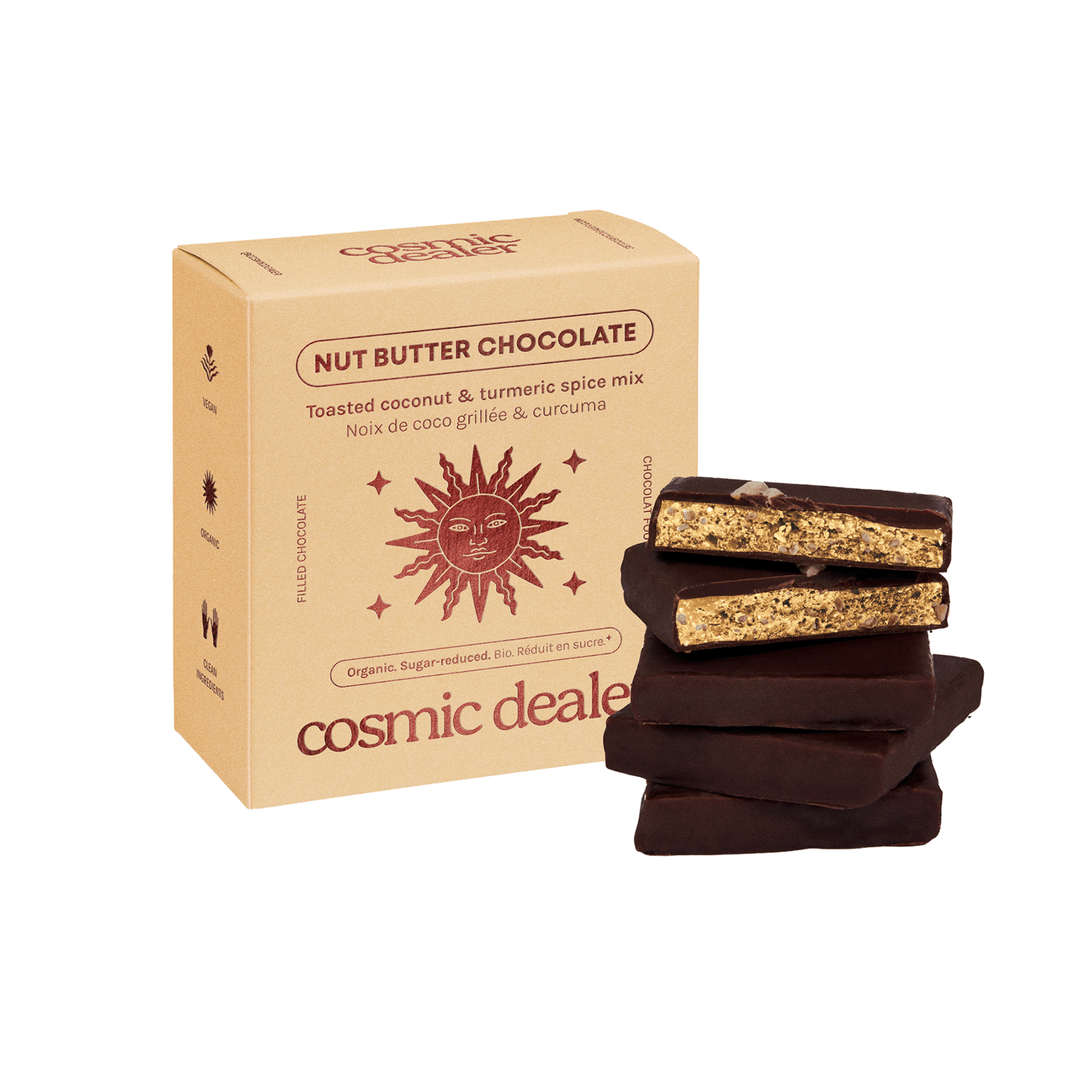 Cacao cru Noix de coco grillée & Curcuma BIO