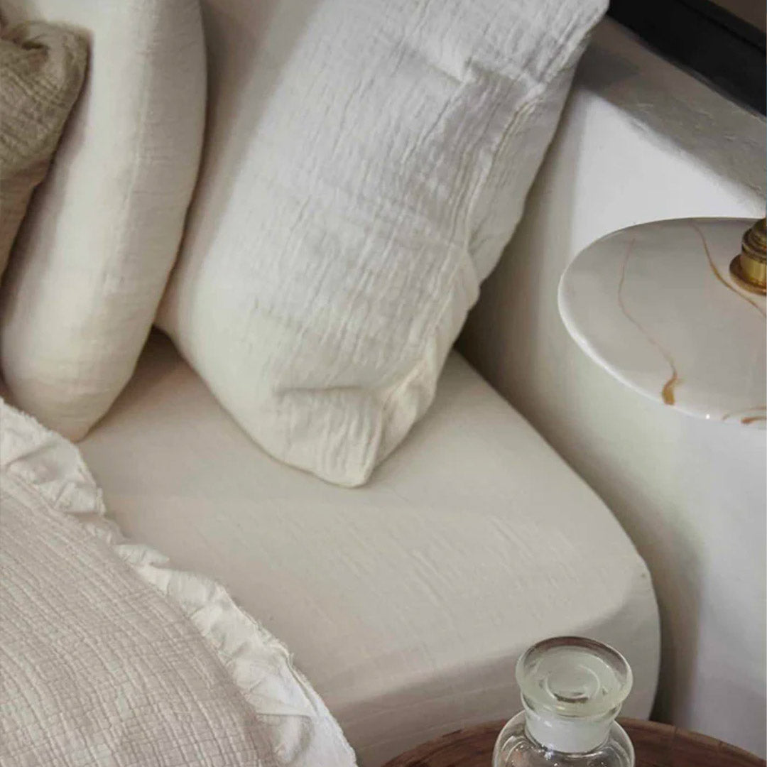 Housse de coussin jacquard coton bio "Punto"