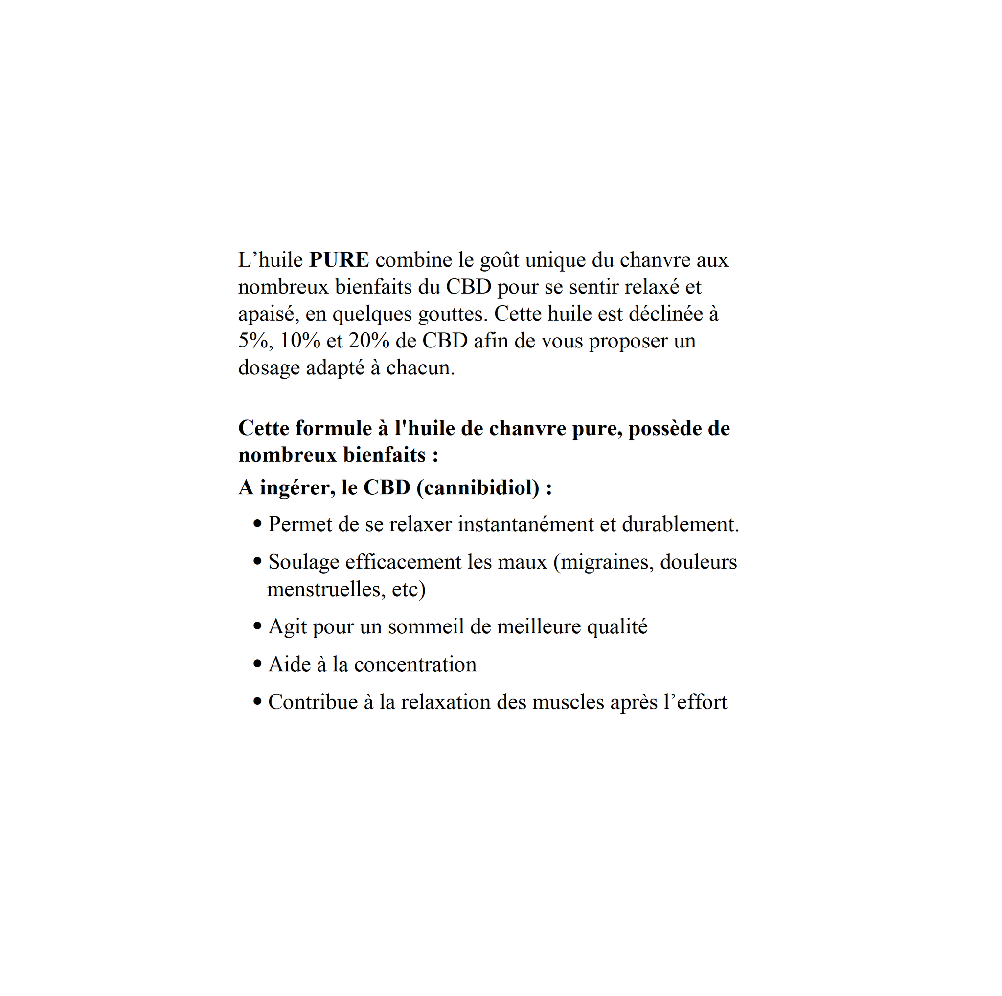 Huile PURE - 10%