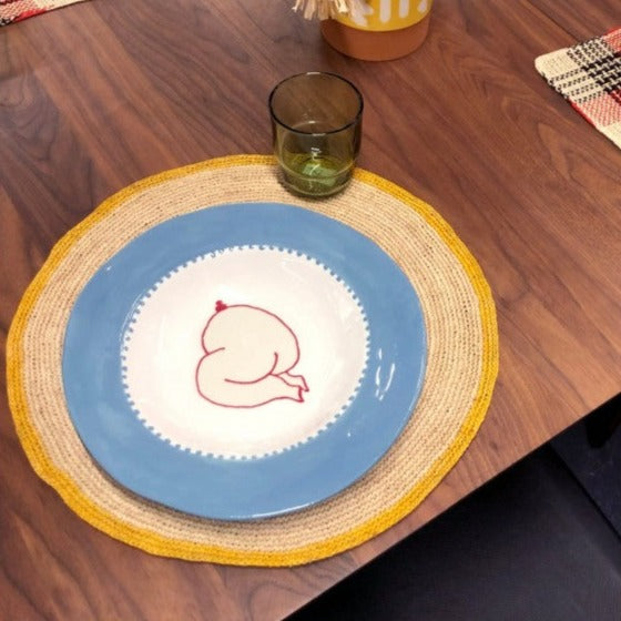 Assiette "peachy"