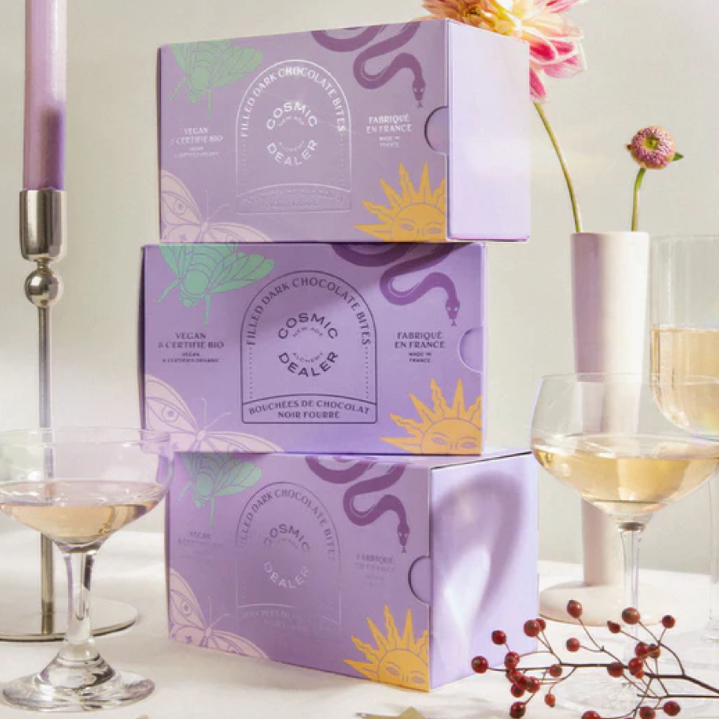 Cacao cru fourré - Chakra - assortiment - 14 sachets