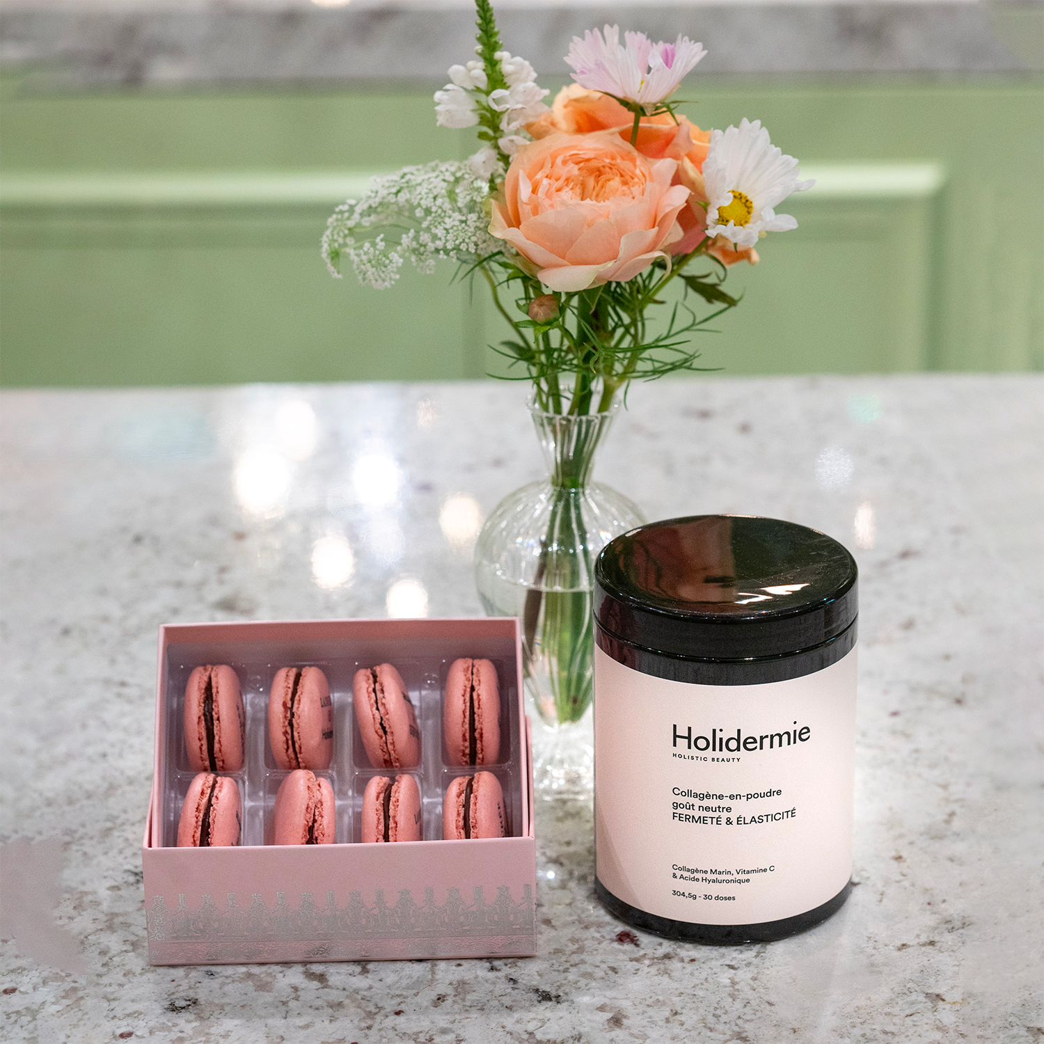 Coffret Macarons Chocolat au Collagène