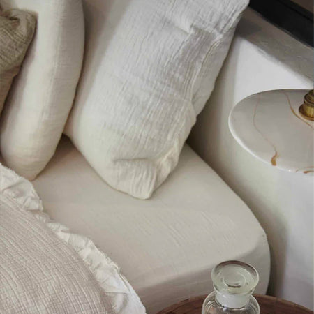 Housse de coussin jacquard coton bio "Punto"