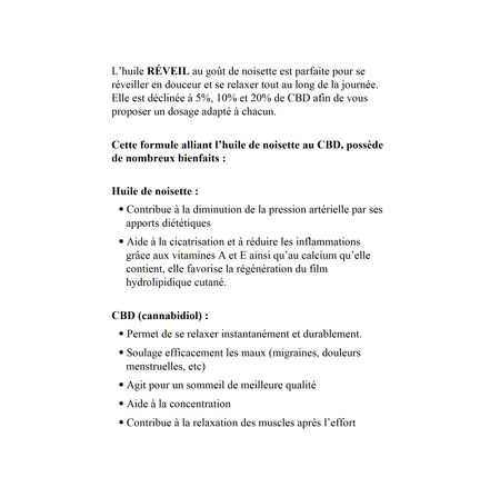 Huile RÉVEIL - 10%