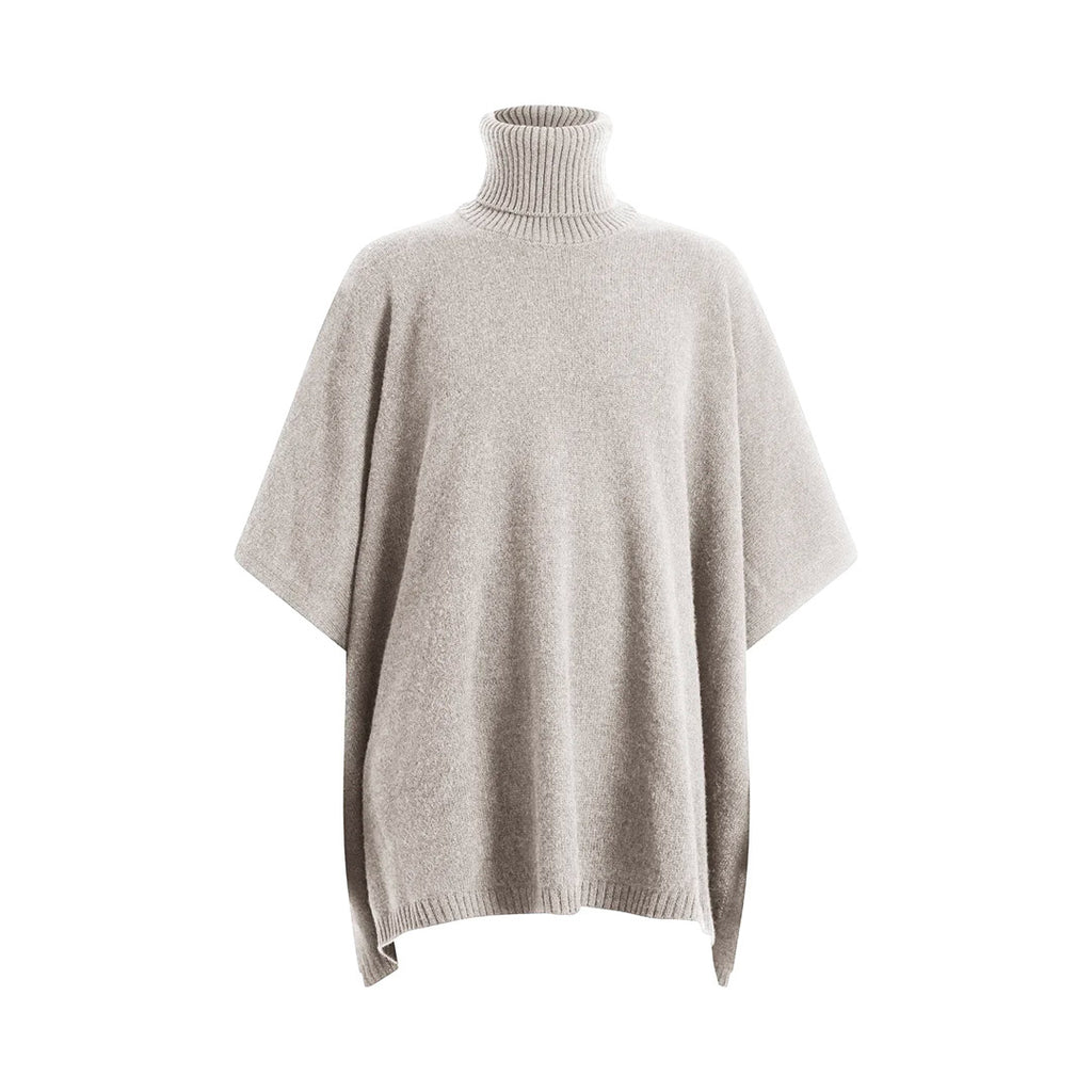 Poncho en cachemire ANGELA - Pearl grey