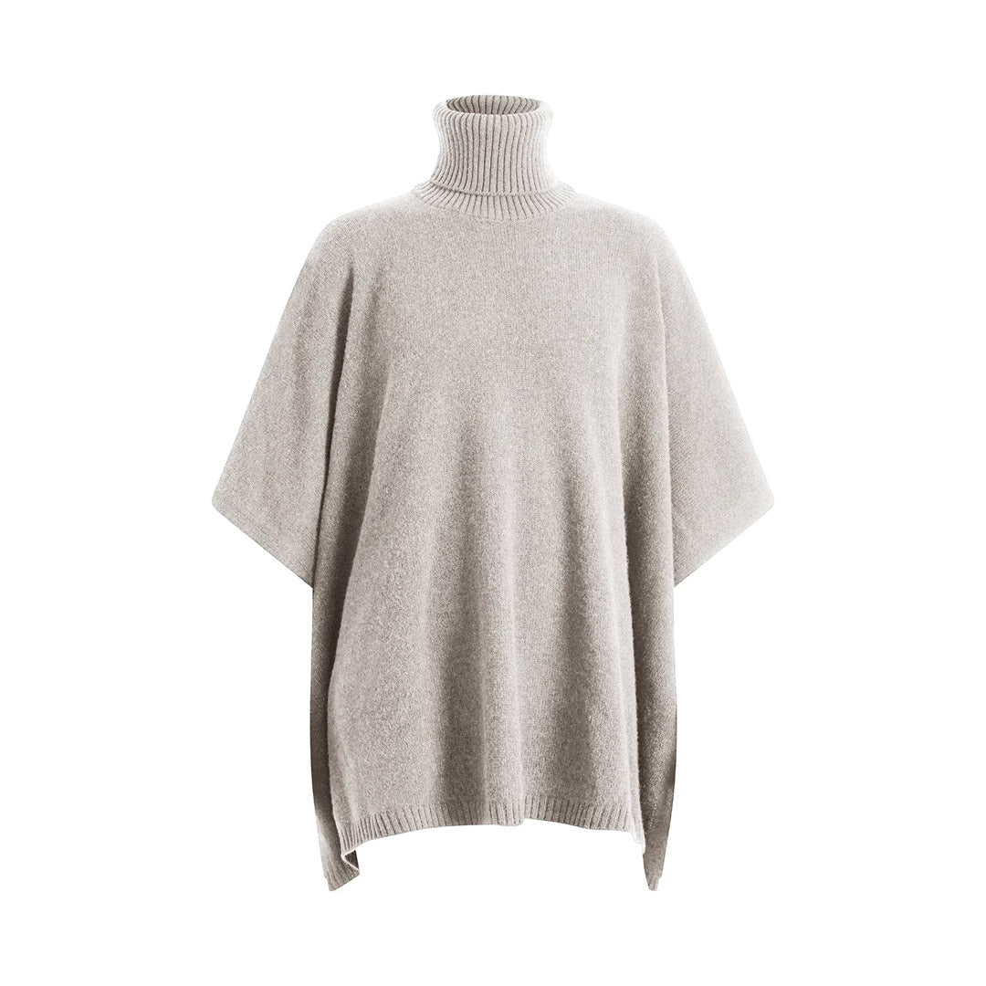 Poncho en cachemire ANGELA - Pearl grey