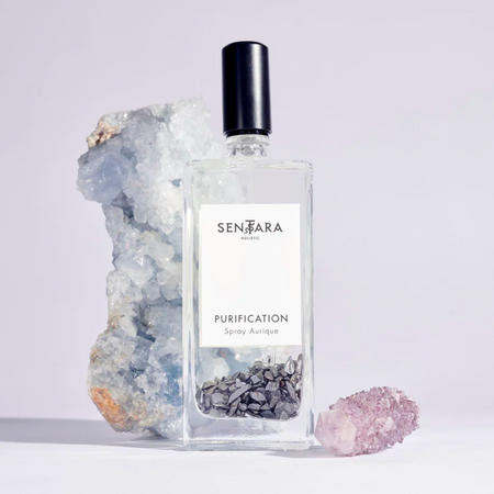 Spray Aurique- purification - Palo Santo, Eucalyptus et cristaux