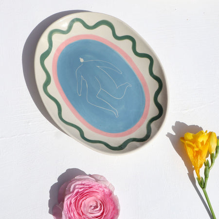 Assiette "viens on se casse"